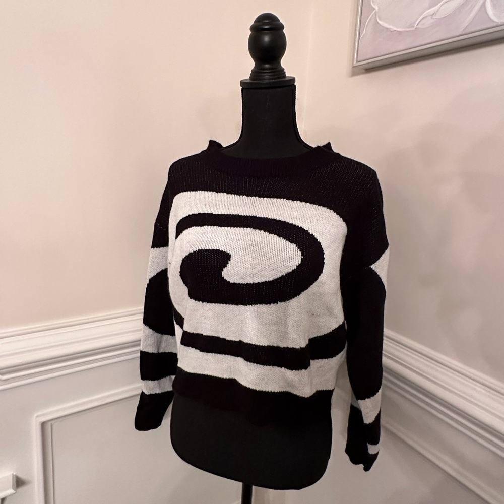 SHEIN Grunge two tone drop shoulder sweater